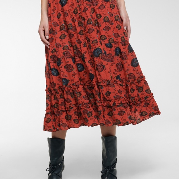 ULLA JOHNSON Irvette floral cotton-blend midi dress - Picture 5 of 9